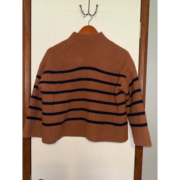 A.L.C. Louise Louise Ribbed Striped 100% Merino Wool Sweater Size Small Petite - Picture 3 of 14